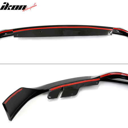 Fits 21-23 BMW G30 G31 LCI 5-Series Front Bumper Lip Gloss Black Chin Spoiler