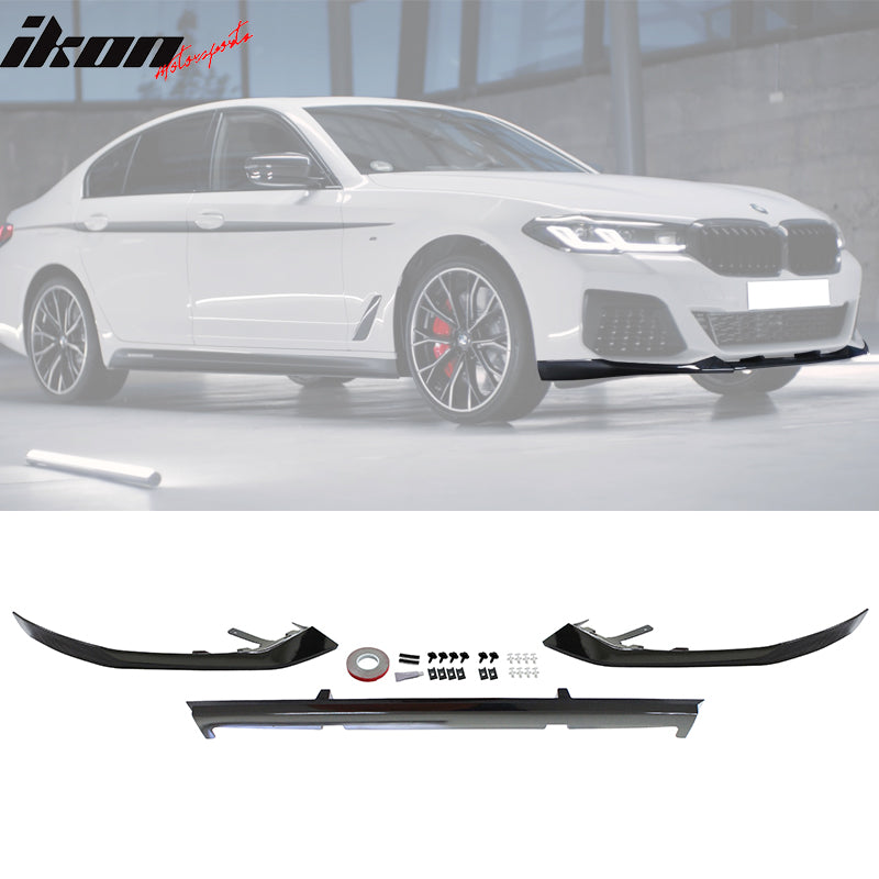 Fits 21-23 BMW G30 M Sport M550 Style Front Rear Side Bumper Kit Type 2 Diffuser