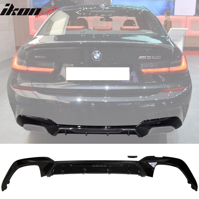 2019-2022 BMW G20 3 Series M340 Style Rear Bumper Lip w/ Square Tip