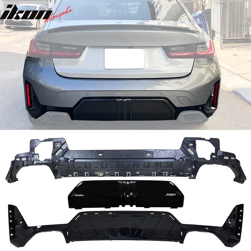 2023-2024 BMW G20 3-Series M340i MP Style Rear Diffuser Gloss Black