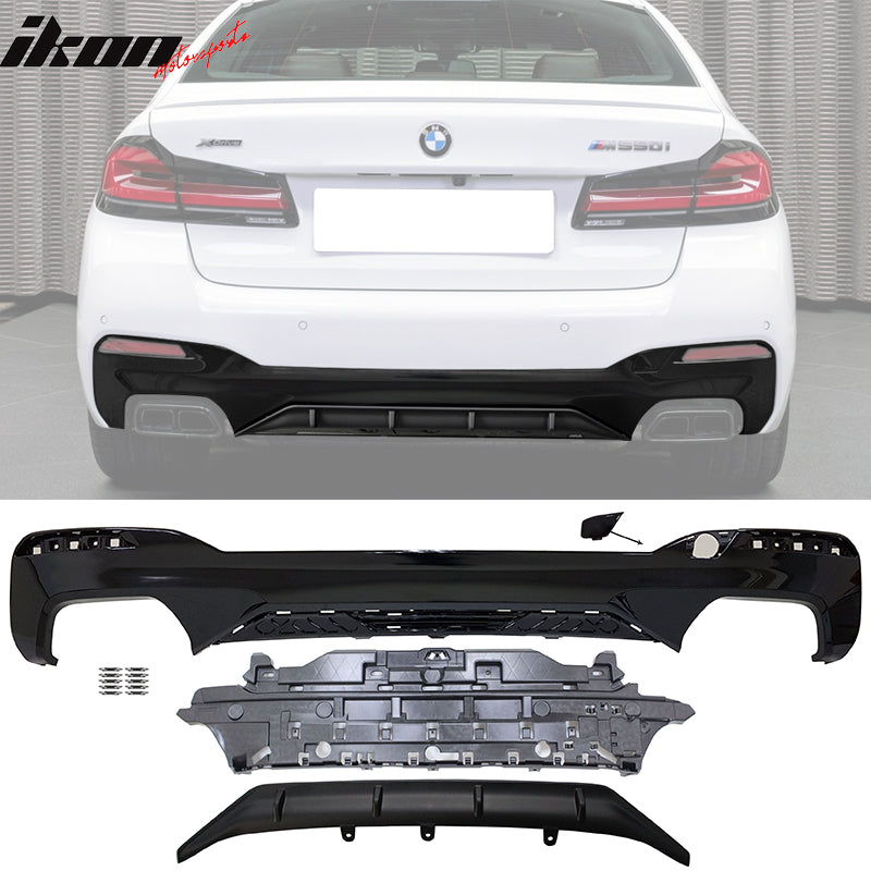 Fits 21-23 BMW G30 M Sport M550 Style Front Rear Side Bumper Kit Type 1 Diffuser