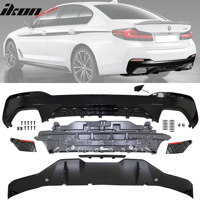 Fits 21-23 BMW G30 M Sport M-Tech Style Front Rear Side Bumper Kit Type 2 Lip