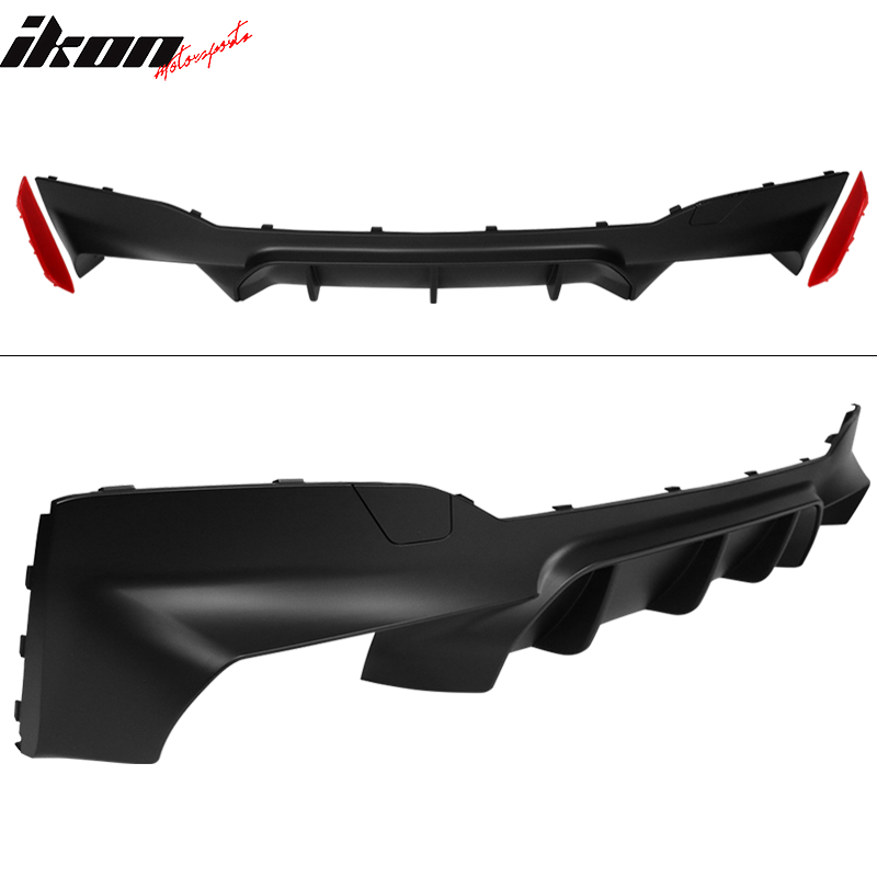 Fits 17-20 BMW 5 Series G30 M5 Style Rear Bumper Lip Diffuser Quad Outlets