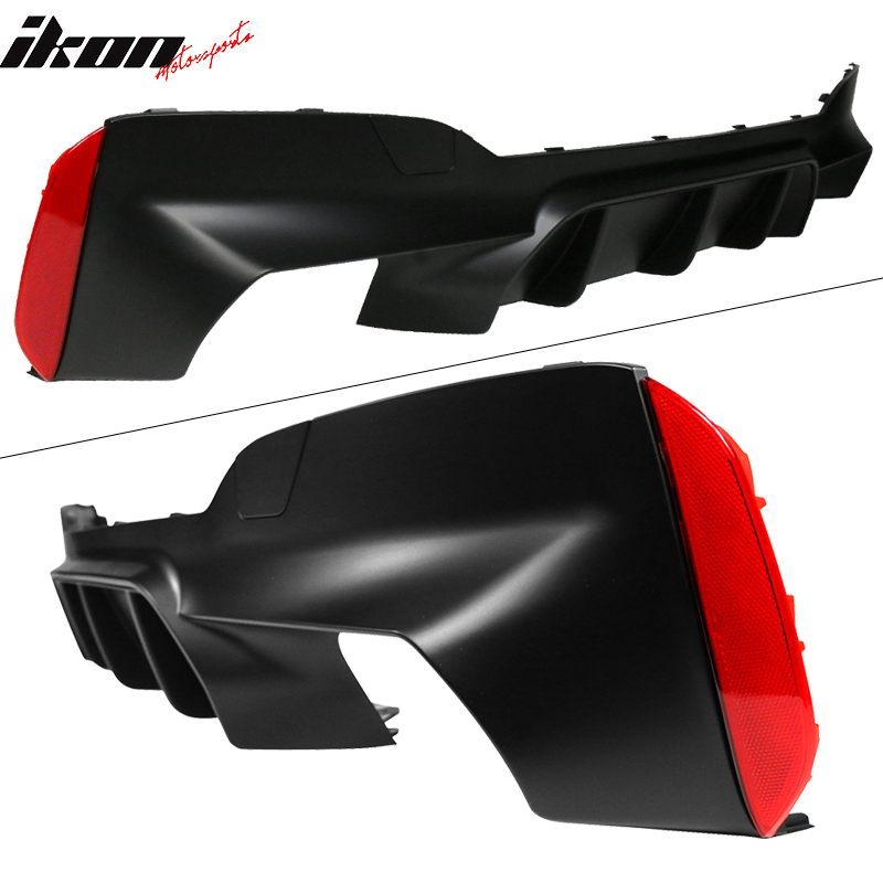 Fits 17-20 BMW 5 Series G30 M5 Style Rear Bumper Lip Diffuser Quad Outlets