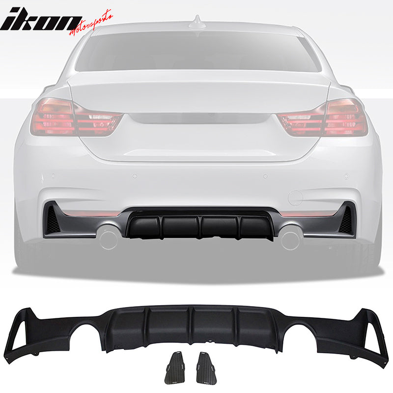 2014-2020 BMW 435 440i xDrive Rear Bumper Diffuser Dual Single Exhaust