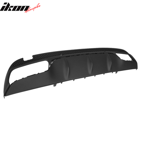 Fits 15-18 Benz W205 C Class AMG Style Rear Bumper Lip Diffuser W/Tip PP