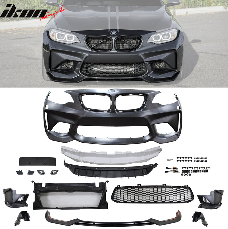 2014-2021 BMW F22 F23 2 Series PP Front Bumper Conversion + Front Lip