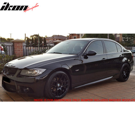 Front Bumper Cover Compatible With 2006-2008 BMW E90 E91, 3-Series Sedan M3 Style Front Bumper Conversion Guard Fog Cover PP by IKON MOTORSPORTS, 2007