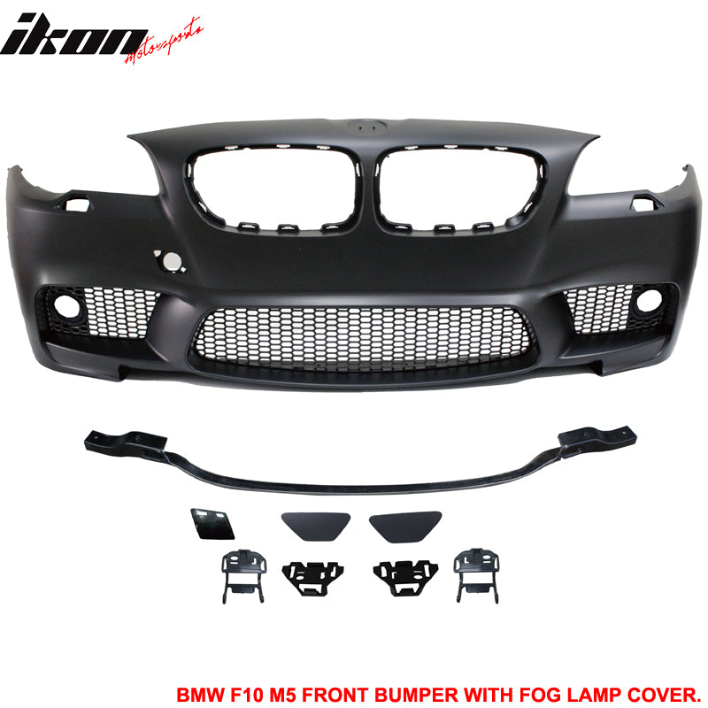 Fits 11-16 5-Series F10 M5 Style Front Bumper with Fog Lights