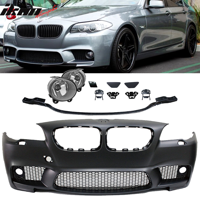 2011-2016 BMW 5-Series F10 M5 Style Front Bumper with Fog Lights