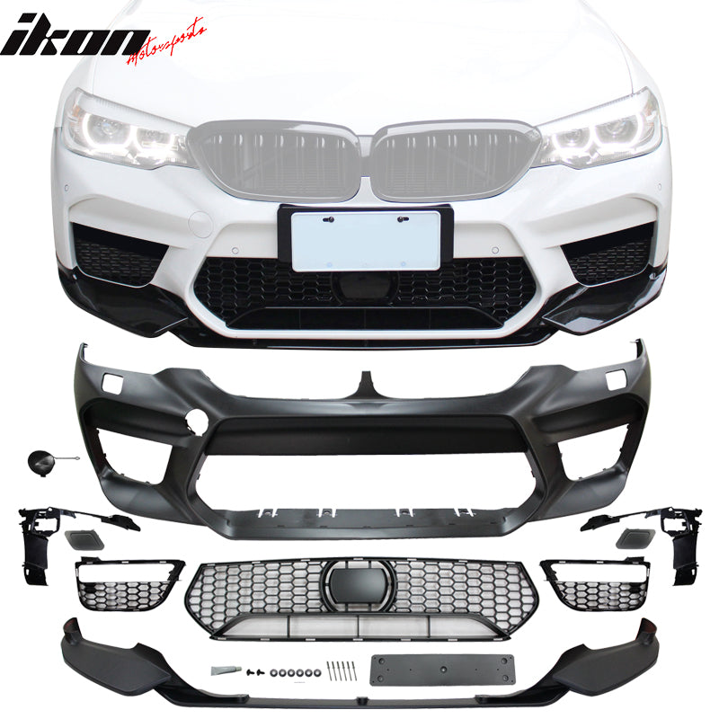 2017-2020 BMW G30 Sedan M5 Style Front Bumper w/ Lip & Fog Cover