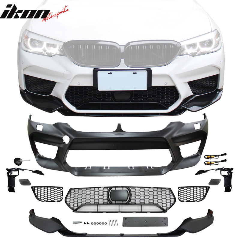 2017-2020 BMW G30 Sedan M5 Style Front Bumper w/ Lip & Fog Cover