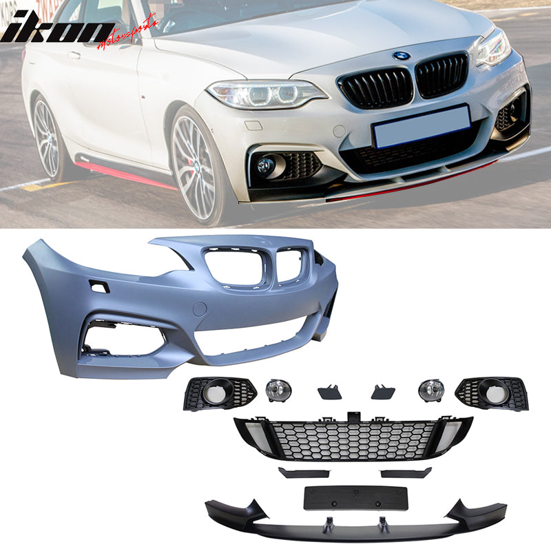 2014-2021 BMW F22 F23 MP Style Front Bumper Cover W/Fog Lights PP