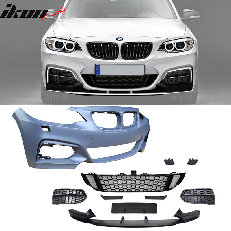 2014-2021 BMW F22 F23 2-Series MP Style Front Bumper Cover W/Grille PP