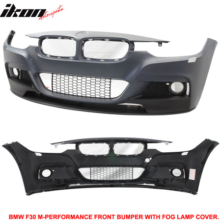 Fits 12-18 F30 3 Series M Performance Front Bumper Conversion Fog Cover PDC