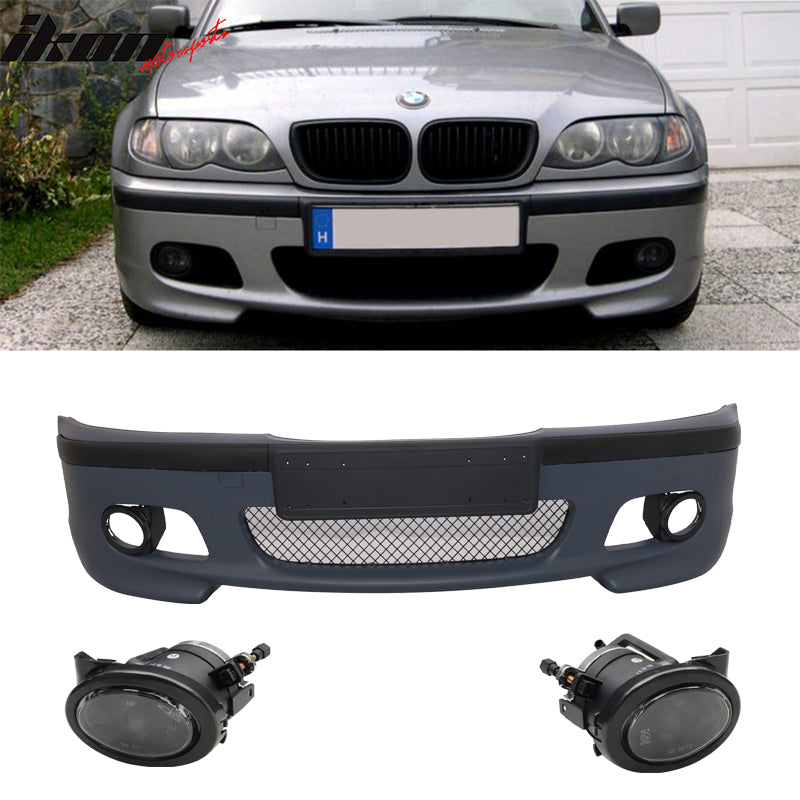 Fits 99-05 BMW E46 M Tech Msport Front Bumper PP + Fog Lights