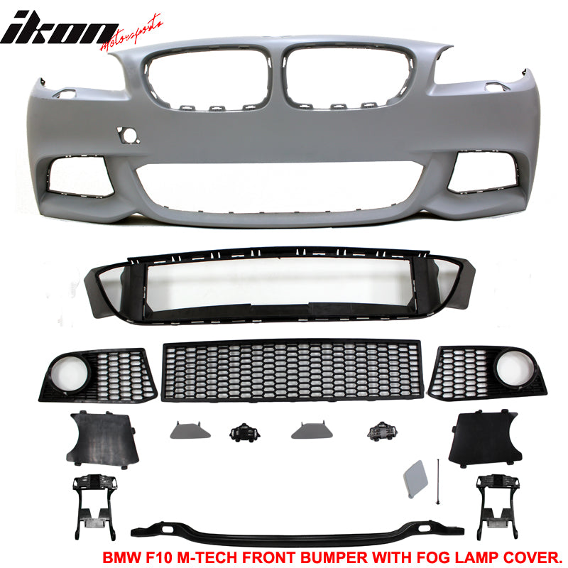 Fits 11-16 5-Series F10 M-T Msport Front Bumper Fog Cover Conversion