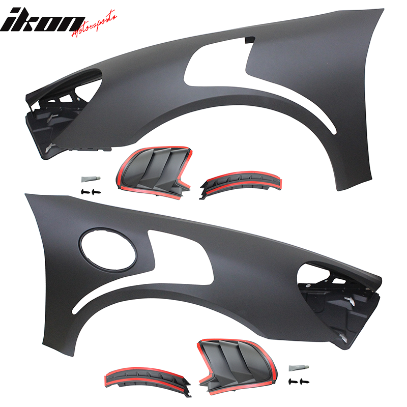 Fits 13-16 Cayman Boxster GT4 Style Front Bumper Cover + Fenders + Rear Diffuser