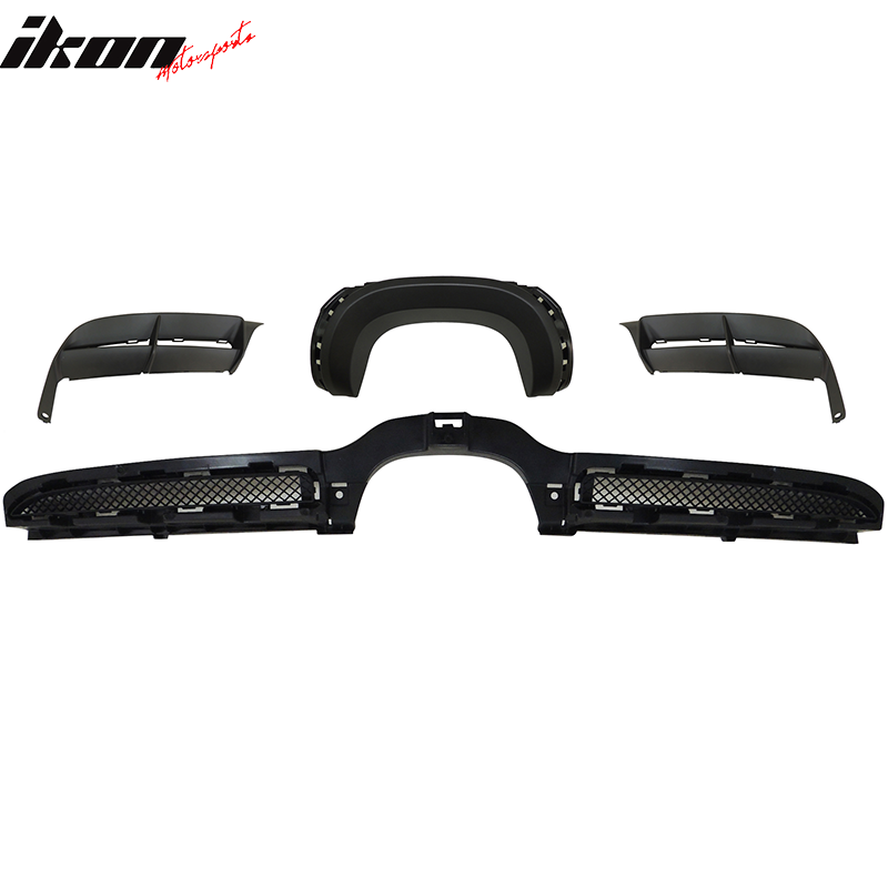 Fits 13-16 Cayman Boxster GT4 Style Front Bumper Cover + Fenders + Rear Diffuser