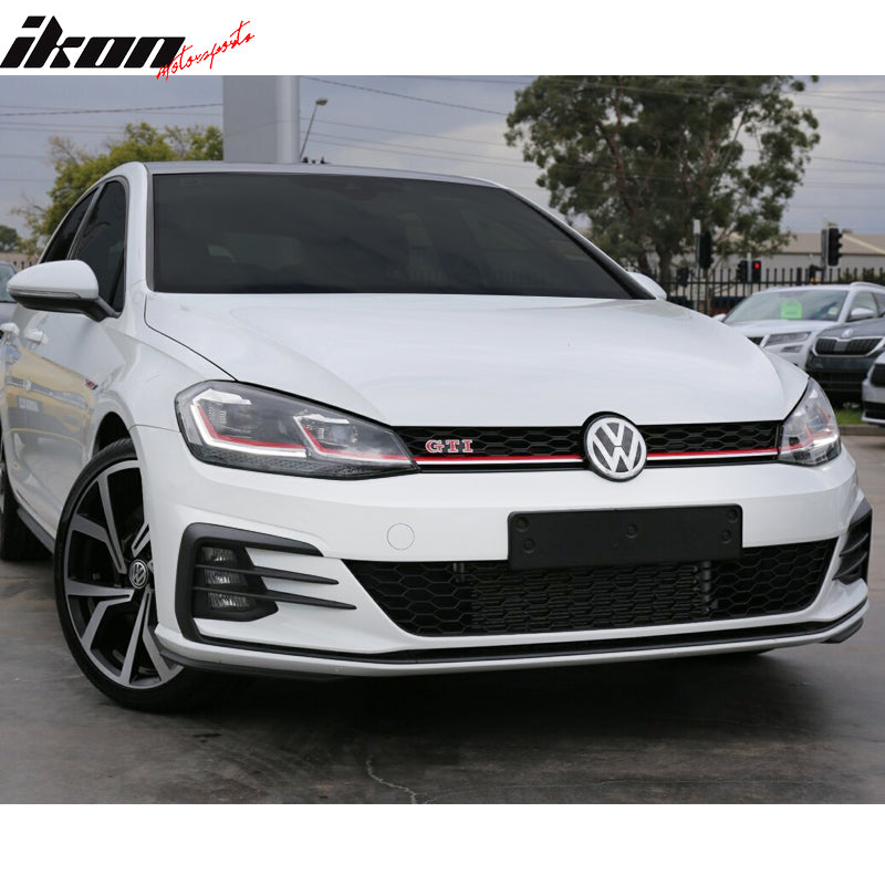 Fits 17-19 VW Golf MK7 7.5 GTI Style Front Bumper Cover Kit w/ Fog Lights Grille