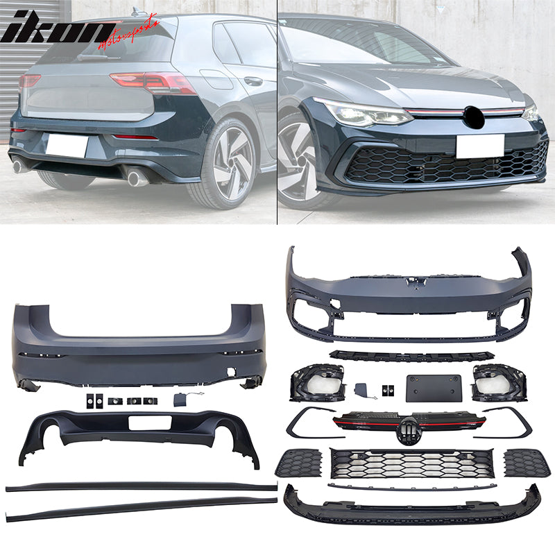 2022-2024 VW Golf GTI MK8 GTI Style Front Rear Bumper Cover Side Skirt