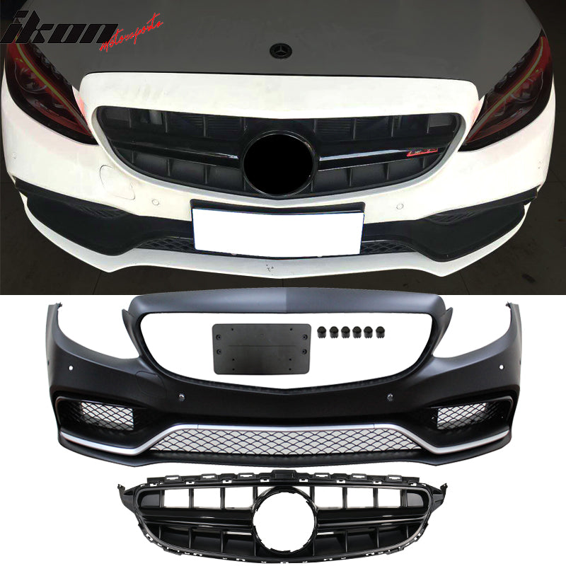 2015-2018 Mercedes-Benz W205 C Class C63 Front Bumper w/ Upper Grille