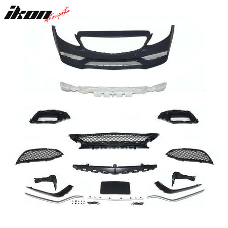 Fits 15-18 Benz W205 C-Class C63 AMG Style PP Front Bumper Conversion Kit