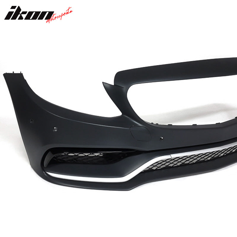 Fits 15-18 Benz W205 C-Class C63 AMG Style PP Front Bumper Conversion Kit