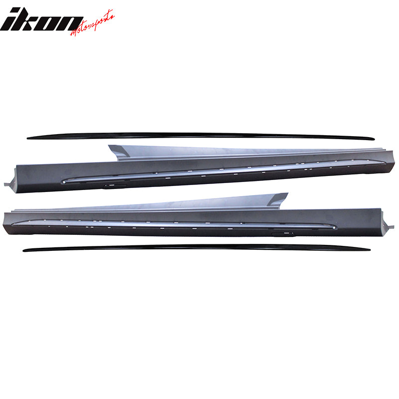 Fits 15-19 Benz W205 C63 AMG Style Front Rear Bumper w/ Muffler Tips Side Skirts