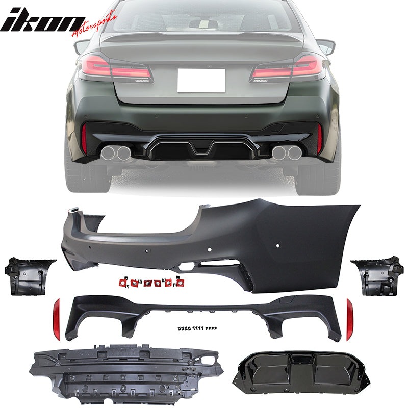 2017-2020 BMW G30 G31 5 Series CS Style Rear Bumper Cover Conversion