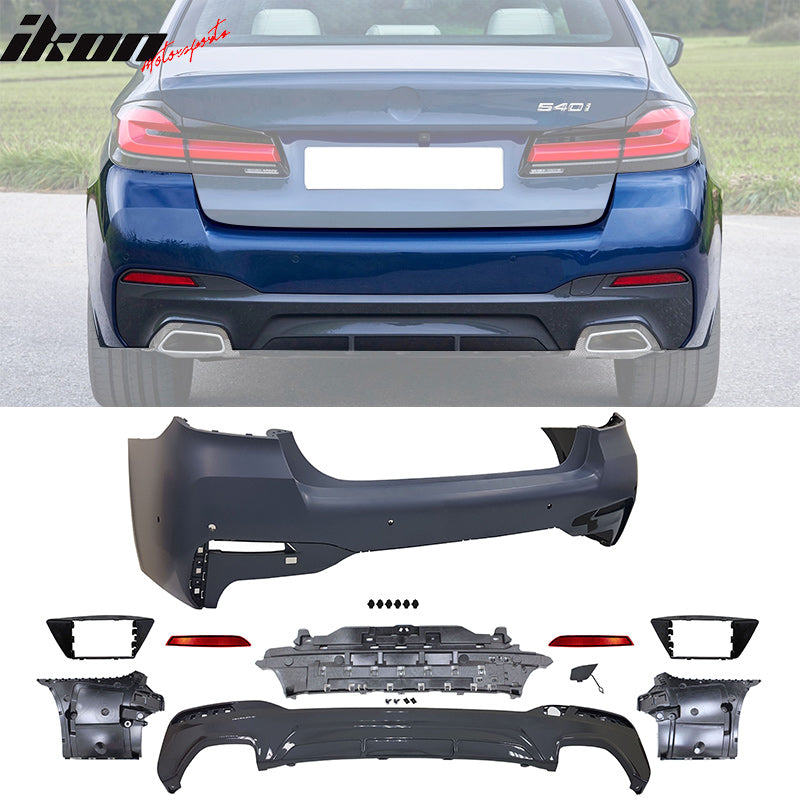 Fits 21-23 BMW G30 M Sport M-Tech Style Front Rear Side Bumper Kit Type 1 Lip