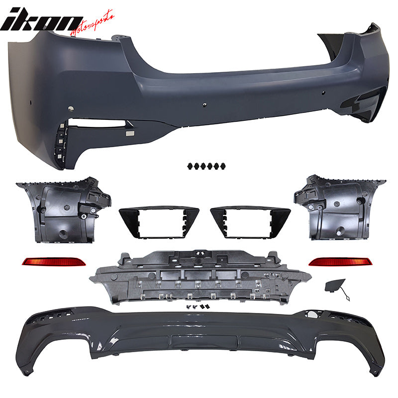 Fits 21-23 BMW G30 M Sport M-Tech Style Front Rear Bumper Cover 2PC Side Skirt