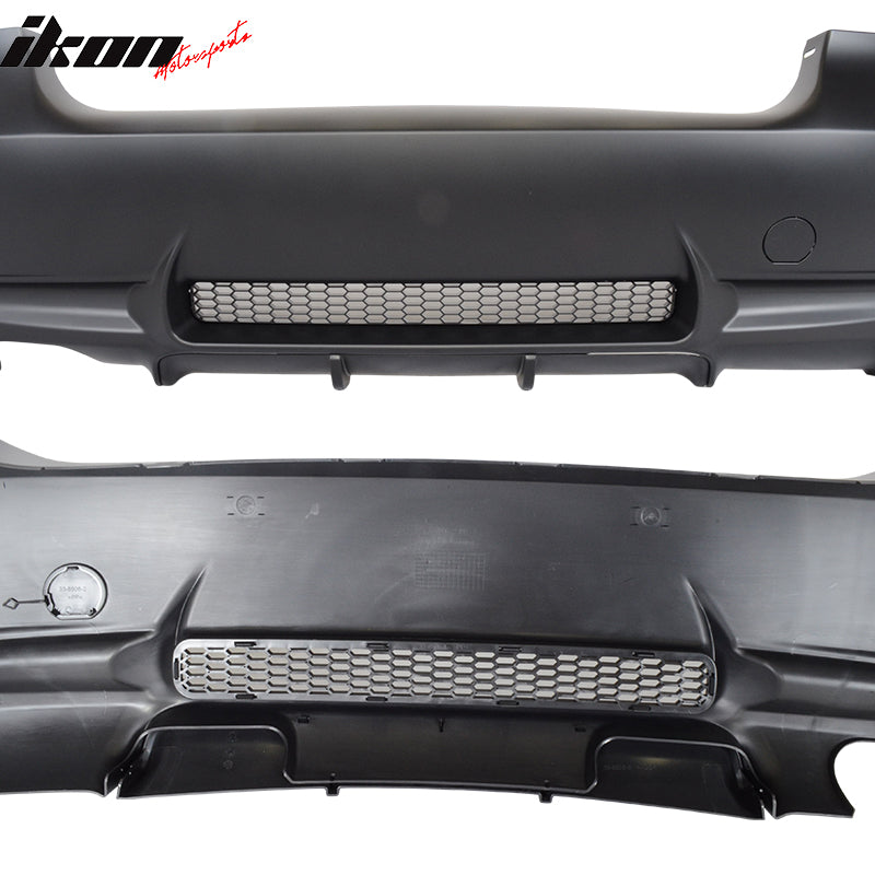 Fits 06-11 E90 E91 3-Series M3 Style PP Rear Bumper Cover Diffuser Single Outlet