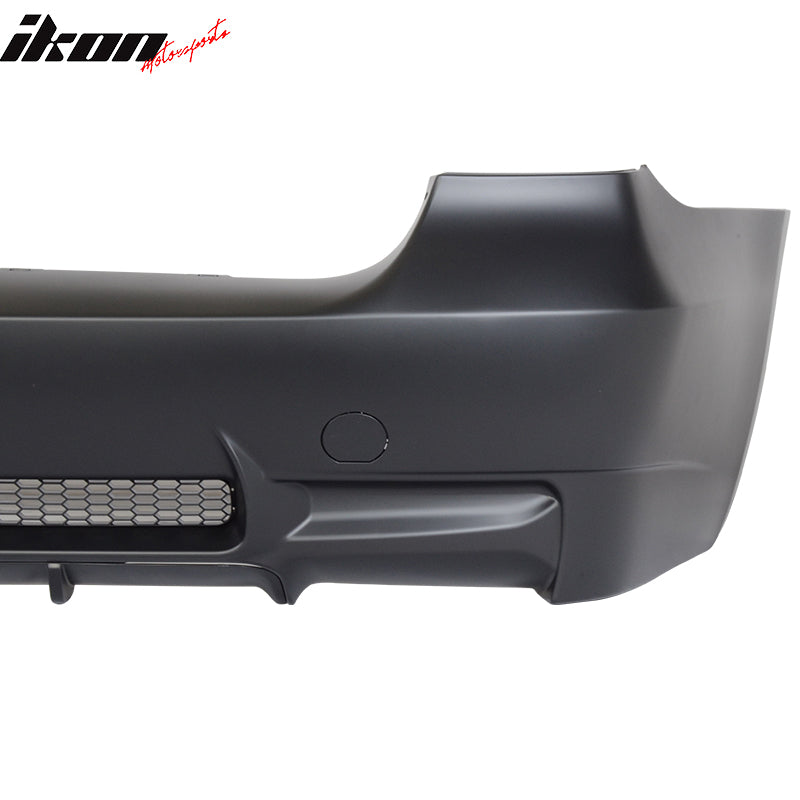 Fits 06-11 E90 E91 3-Series M3 Style PP Rear Bumper Cover Diffuser Single Outlet