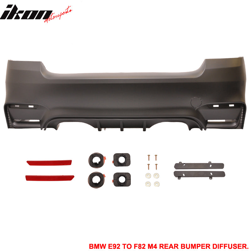 Fits 11-13 E92 E93 2Dr LCI M4 Conversion Front+Rear Bumper Kit Polypropylene PP