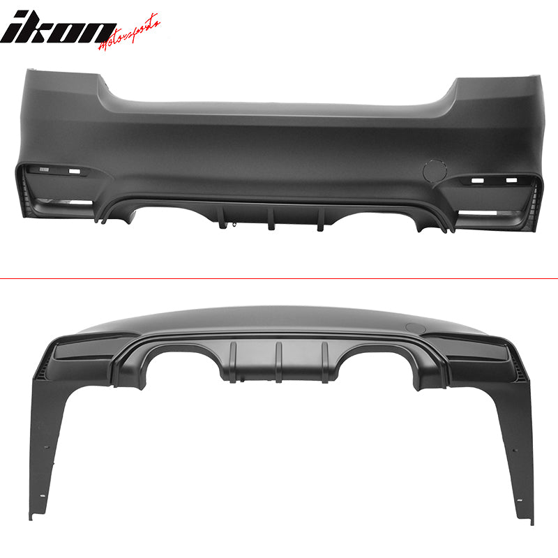 Fits 07-13 BMW E92 E93 3 Series Coupe M4 Style Rear Bumper Cover Conversion PP