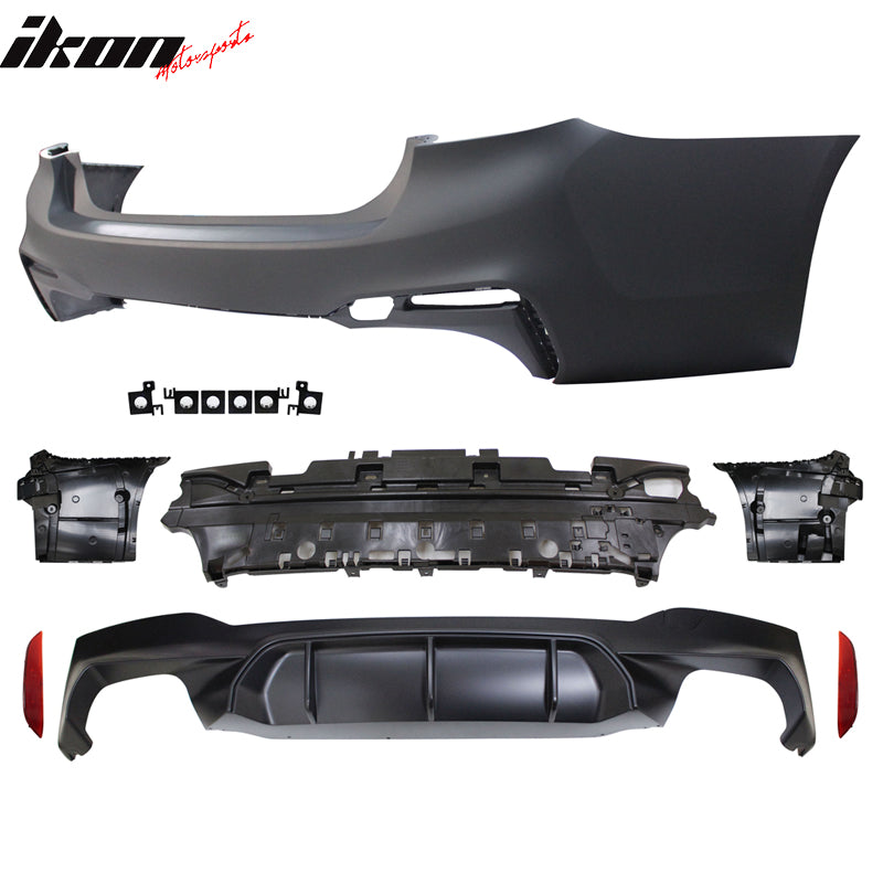 Fits 17-20 BMW G30 Sedan M5 Style Front + Rear Bumper Cover w/ Diffuser - PP