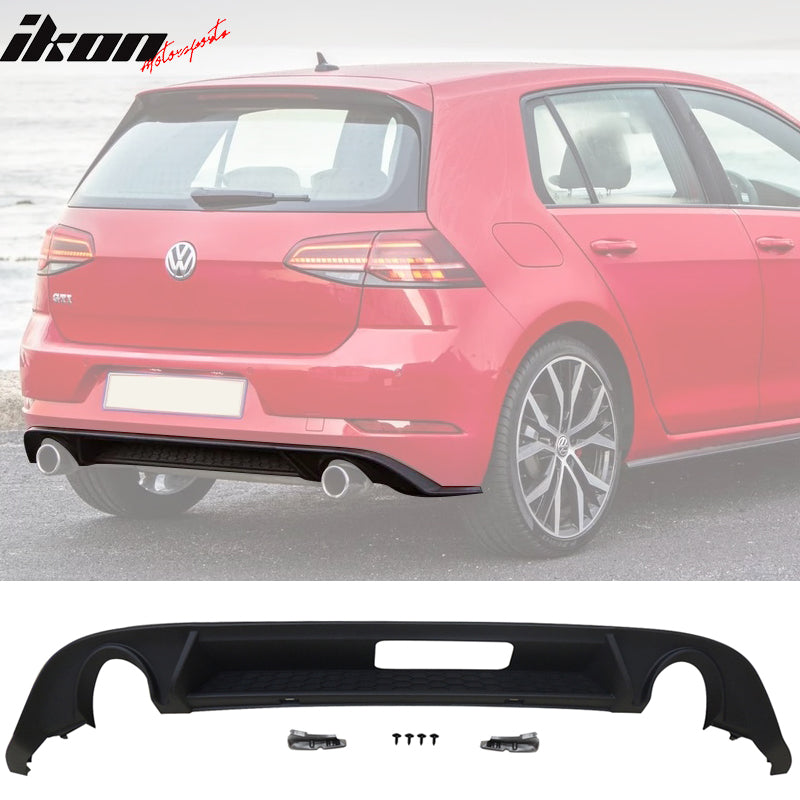 2017-2019 VW Golf MK7 7.5 Single Muffler Twin Outlet Rear Diffuser