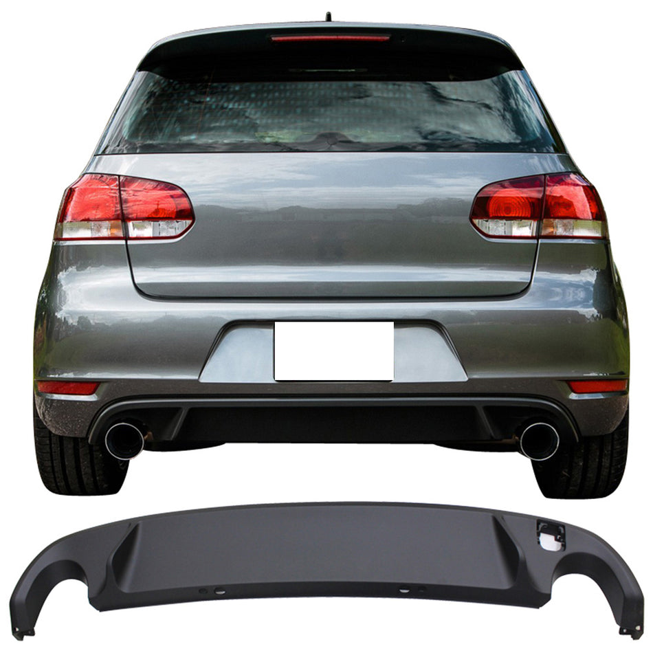 2010-2014 VW Golf 6 MK6 Twin Muffler Outlet Rear Bumper Diffuser