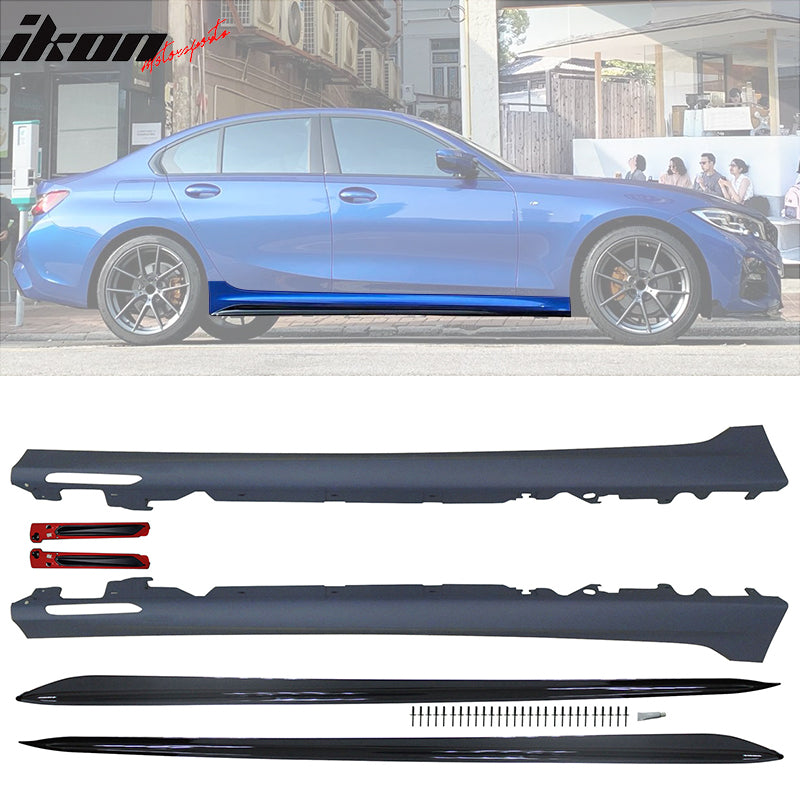 2019-2023 BMW 3 Series G20 MP Style Side Skirts+ Rocker Panel w/ Light