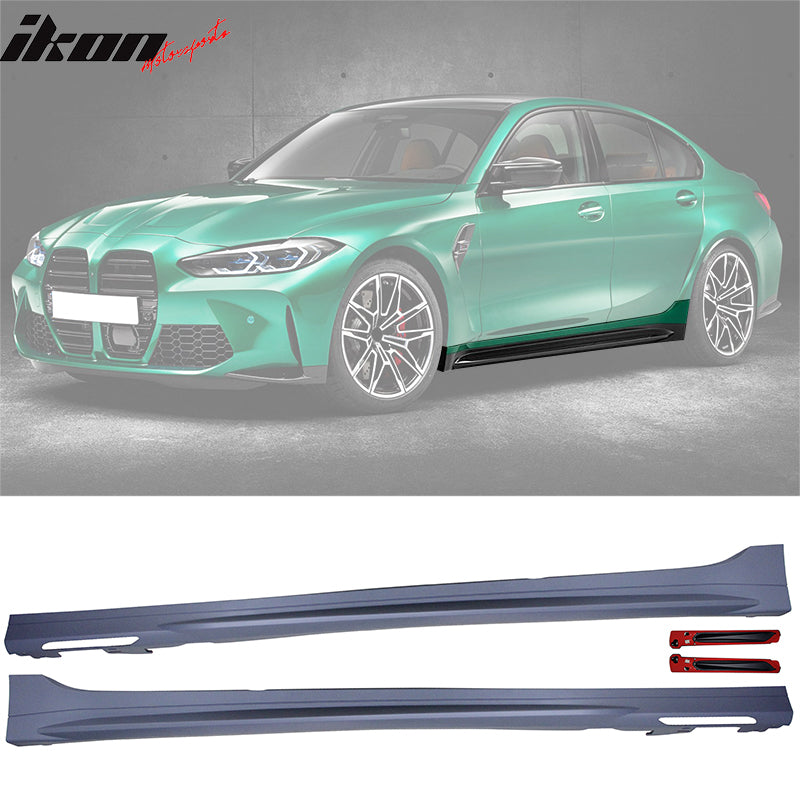 2019-2023 BMW 3 Series G20 Sedan M3 Style Side Skirts w/ Ambient Light