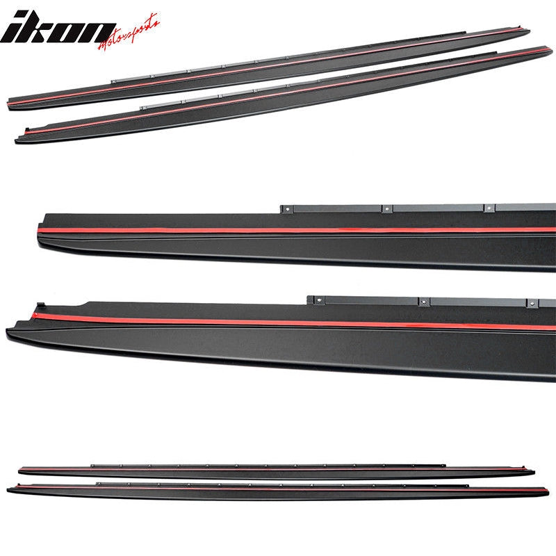 Fits 17-23 BMW 5 Series G30 MP Style 4PCS Side Skirts Extension Panel W/Sills