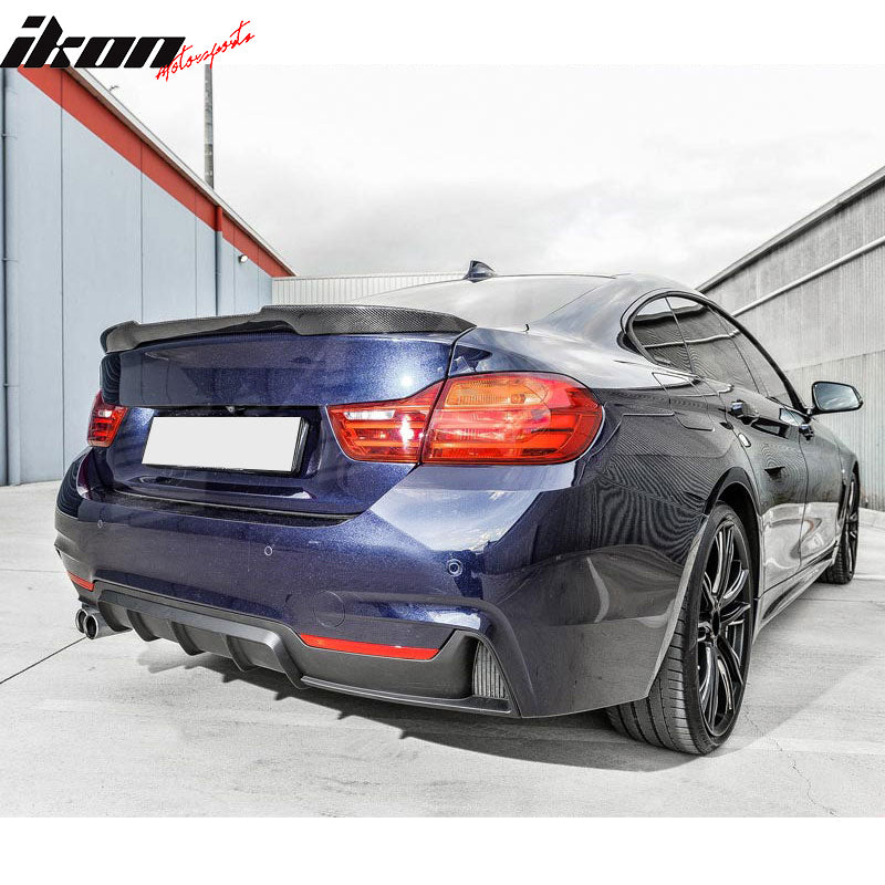 Fits 14-20 BMW F32 428i 430i M Performance Rear Bumper Lip Single Dual Exhaust