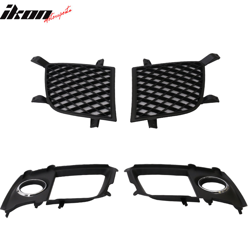 Fits 08-15 Lancer EVO Front Bumper Conversion + Grille Fog Cover 2Pc