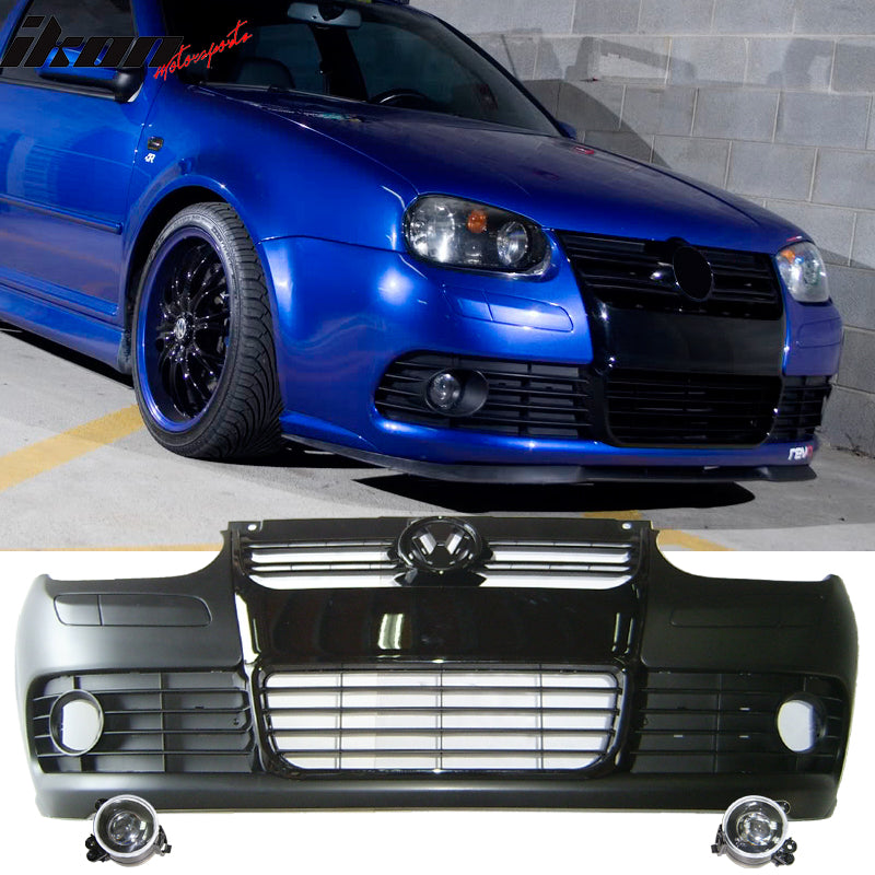 1999-2004 VW Golf MK4 R32 Style Front Bumper w/ Foglight Lamp