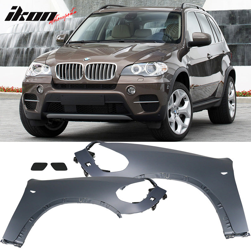 Compatible With 2007-2010 E70 Pre-LCI X5M Front Bumper Cover Conversion + Fender Polypropylene PP