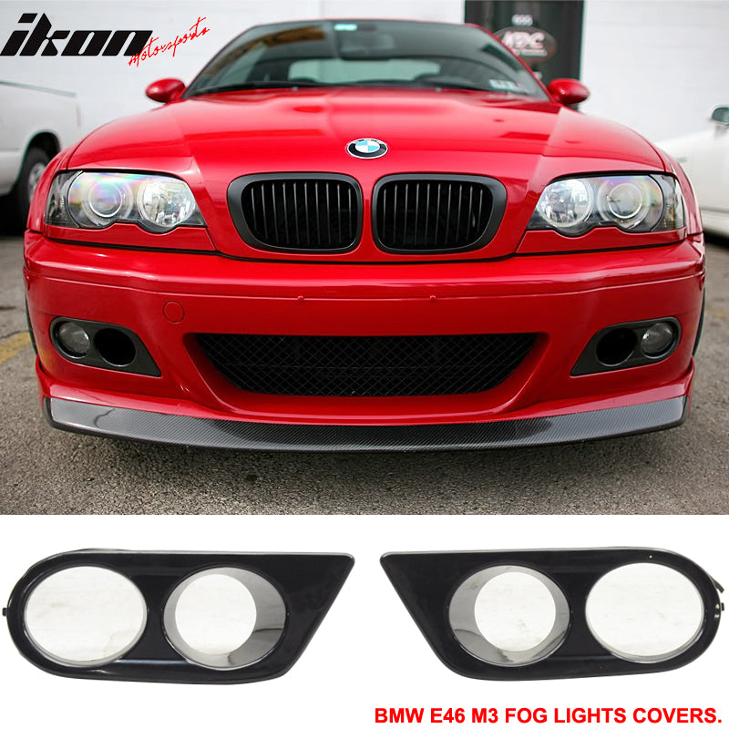 Fits 99-06 E46 3 Series 2Dr M3 PP Front Bumper + Fog Light Cover + Fog Lamp