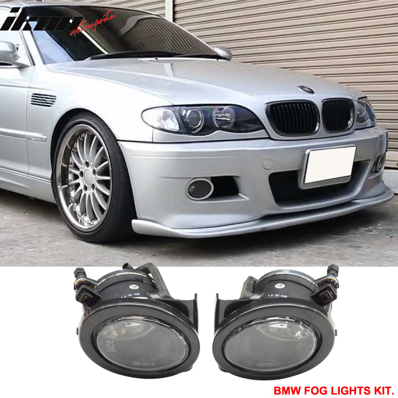 Fits 99-06 E46 3 Series 2Dr M3 PP Front Bumper + Fog Light Cover + Fog Lamp