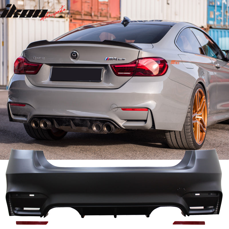 2012-2019 BMW F30 3 Series M3 M4 Style Twin Muffler Rear Bumper Cover