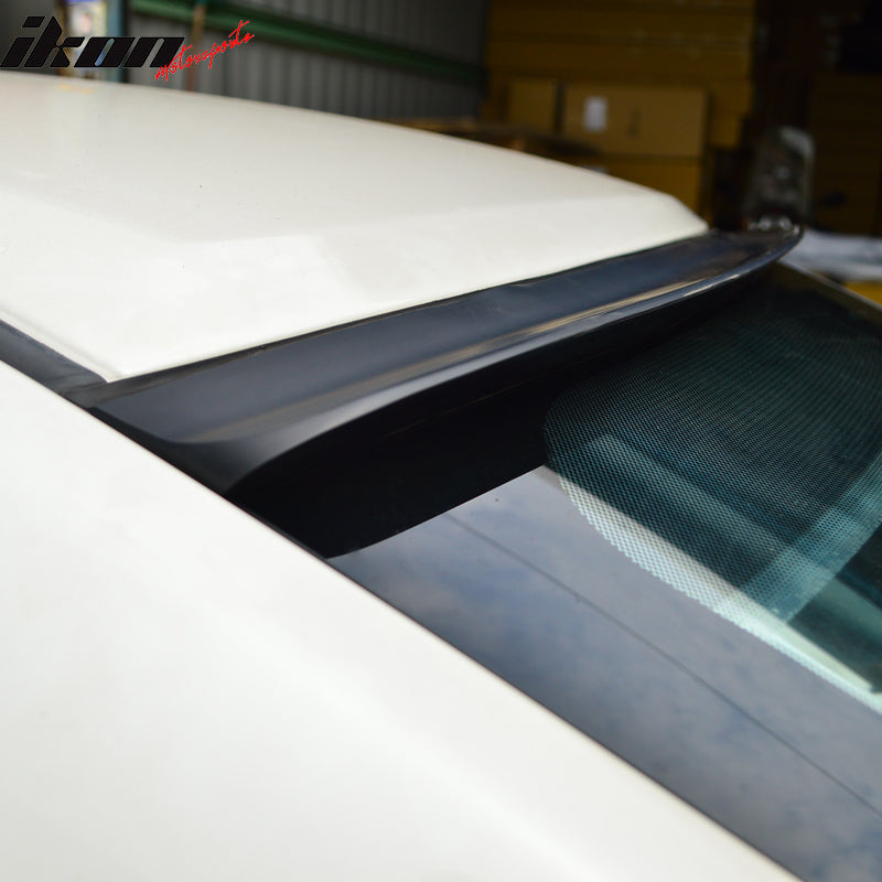 Roof Spoiler Compatible With 2006-2010 Dodge Charger, 4Dr Sedan Unpainted Black Roof Spoiler PUF Other Color Available, by IKON MOTORSPORTS, 2007 2008 2009